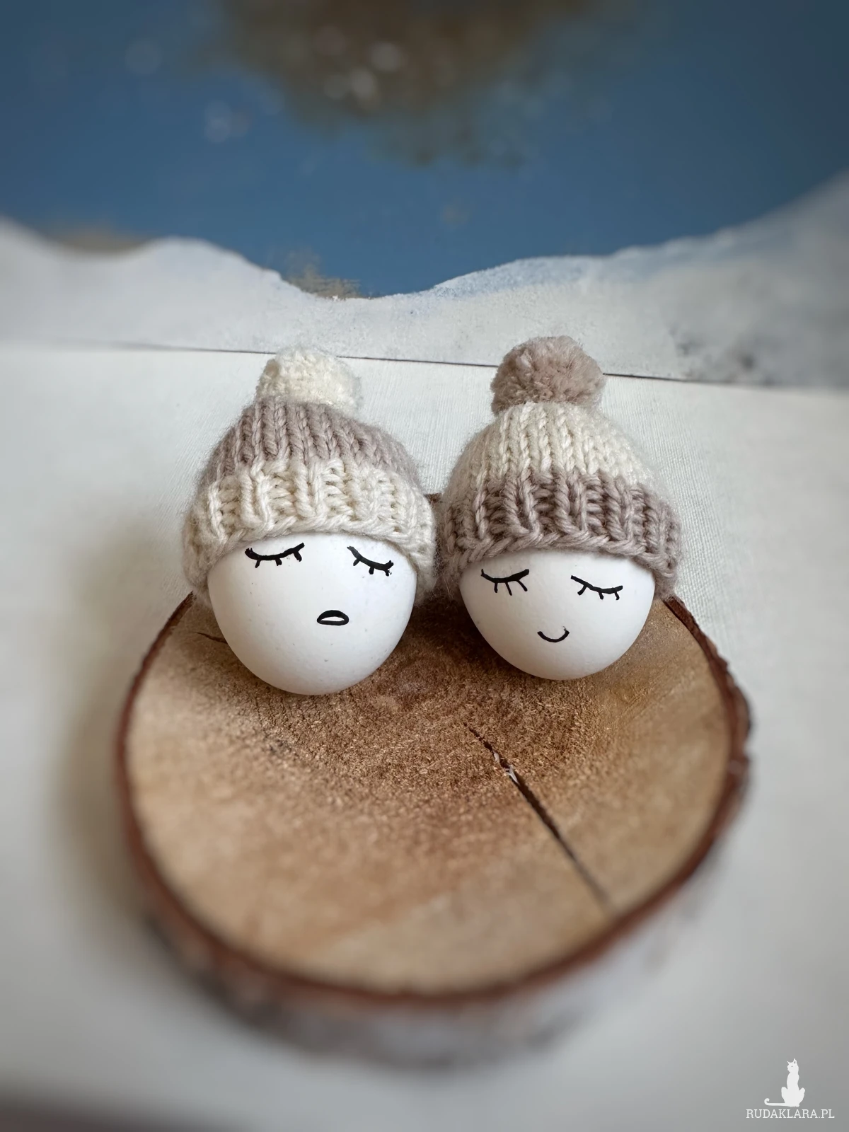 Czapeczki na jajka wielkanocne - zestaw 2 szt.